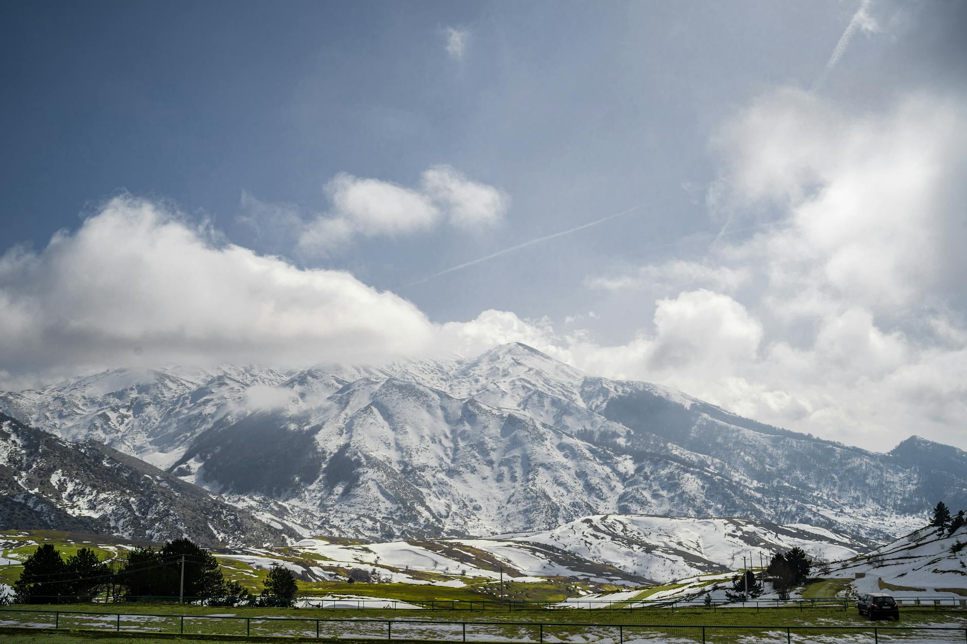 snowy mountains